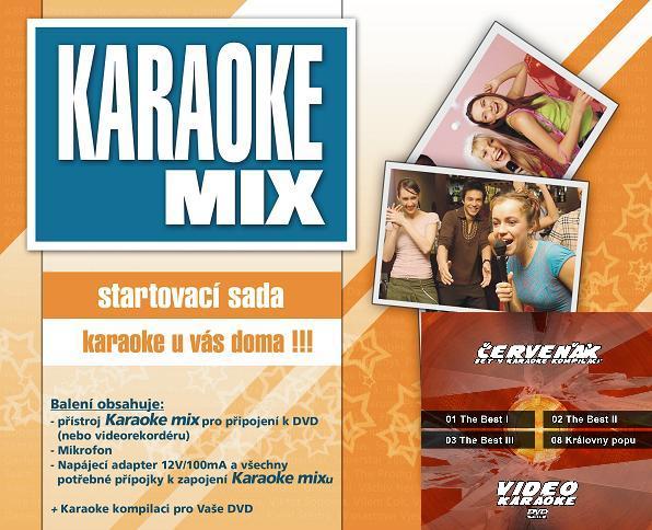 Karaoke startovací sada s Červeňákem - Cenově zvýhodněná sada 4 DVD kompilací a Karaoke mixu - startovací sady.